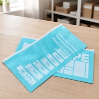 Emballage écologique, recyclable, personnalisé, en PE noir givré, avec fermeture éclair, pour vêtements, t-shirts, chaussettes