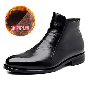Bottes Chelsea pour homme en cuir faites à la main pour l'hiver, chaussures en cuir à la cheville, chaussures en cuir formelles pour affaires, chaussures pour homme - Product Image 5