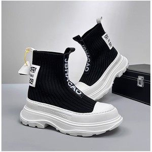 New High Top Socks and <b>Shoes</b> for Outdoor Fashion, Casual, Mesh, Breathable, Summer <b>Height</b> <b>Increasing</b> Single <b>Shoes</b> - Product Image 1