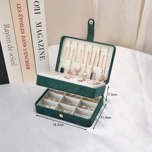 High-quality velvet <b>large</b>-capacity exquisite jewelry storage <b>box</b>, luxurious and anti-oxidation, suitable for daily use - Product Image 5
