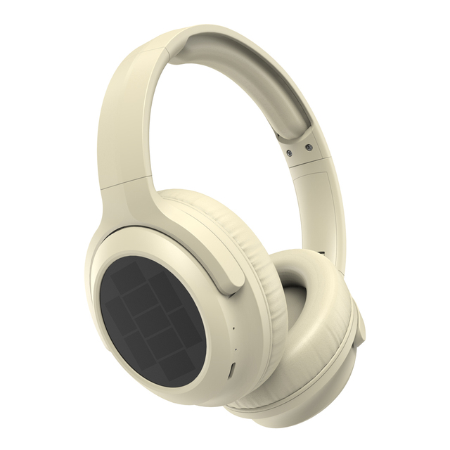 Power Self Charging Over Ear Stereo Music Headset Solar Power Over Ear Headphone