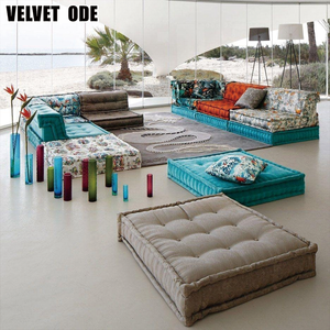 <span class=keywords><strong>Divano</strong></span> Sezionale Modulare Roche Bobois Mahjong in Tessuto Trapuntato Elegante - <span class=keywords><strong>Letto</strong></span> Convertibile con Imbottitura in Spugna per Soggiorno - Product Image 3