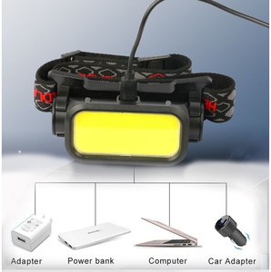 COB LED Phare Rechargeable Super Bright Wide-Beam Led Head Lamp Phares pour <span class=keywords><strong>Camping</strong></span> Randonnée Nuit Pêche Réparation de voiture - Product Image 5