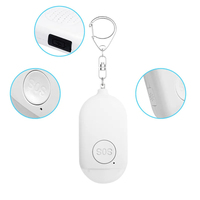 Alarme de sécurité personnelle SOS à clipser sur sac, avec lumière LED à bouton frontal et mousqueton, pour femmes