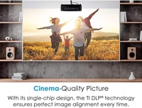 Projecteur HaoMingOptoma HD146X Full HD 1080P pour films et jeux, Full 3D, lumineux, 3600 lumens, DLP, mode de jeu amélioré, vidéo