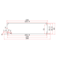 Boîtier en aluminium anodisé d'usinage CNC Boîtier d'instruments électroniques en métal Boîte de projet