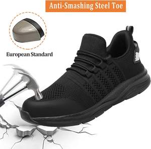 LUPWEE Baskets de sécurité Hommes Femmes Embout en acier antidérapant <span class=keywords><strong>Chaussures</strong></span> d'été confortables et légères en maille anti-crevaison - Product Image 2