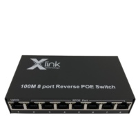 RTXMC Conmutador Fast Ethernet de 8 puertos Conmutador Poe inverso 8 puertos 100Mbps Puerto 24V-48V Poe In Poe Out Rpoe Switch