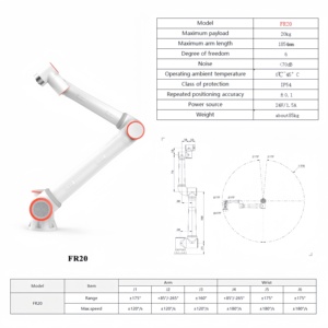 Robot Industrial de 6 Ejes FR20 de 20 kg y 1854 mm de Alcance, Brazo Robótico para Paletización y Soldadura - Product Image 3