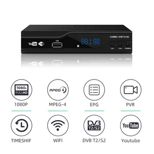 HD Biss Keys CCCAM Powervu Combo Dvb-s2 Dvb-t2 Tv Decoder Fta Hd Dvb S2 Dvb T2 Combo Receiver