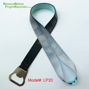 Lanières en polyester personnalisées économiques et abordables avec impression par sublimation thermique et ouvre-bouteille en acier inoxydable - Product Image 6