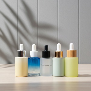 30ml Dark Blue Frosted Glass Cosmetic Body Oil & Beard Oil Dropper <b>Pump</b> <b>Bottle</b> with Screw Cap Customizable Guangdong Packaging - Product Image 1