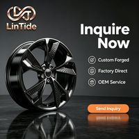 Velg Mobil Sport Alloy Hollow Honeycomb 5 Spoke Warna Hitam Glossy untuk Modifikasi Sedan SUV Performa Tinggi