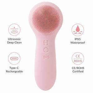 Brosse Nettoyante Visage Électrique en Silicone Multicolore pour Femme avec Tête Chauffante Massante en Métal – Vente en Gros - Product Image 6
