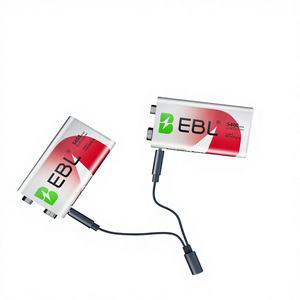EBL alta calidad 600mAh 9V USB Li Ion baterías recargables de iones de litio Usb tipo C para multímetro - Product Image 1