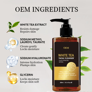 Cao Hiệu Quả Kiểm Soát Dầu Trắng Trà Nhẹ Nhàng Làm Sạch Ánh Sáng Làm Trắng Mặt Rửa Không Căng thẳng Tẩy Tế Bào Chết Mặt Rửa Cho Da Dầu - Product Image 4