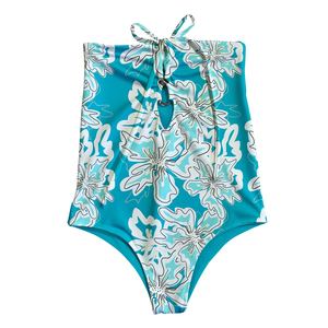 Maiô Feminino Estampado Floral Havaiano Sem Mangas de Alta Qualidade, Macacão de Banho Feminino - Product Image 4