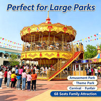 Manège à deux étages certifié CE, 68 places, grande balançoire à bascule pour parc d'attractions, vente directe d'usine