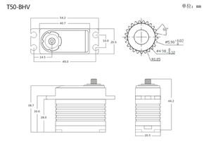 Motor sin Escobillas de Alto Voltaje y Alto Torque Power HD T50-BHV/T70-BHV, Apto para Vehículos de Control Remoto RC 1/10 1/8 - Product Image 6