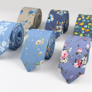 Flor de algodón corbata esqueleto Artificial lazos hombres Tulip pequeña corbata de diseñador estrella corbata Paisley - Product Image 1
