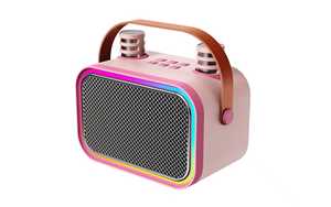 Mini Altoparlante Karaoke Bluetooth Portatile Wireless con 2 Microfoni, Luci LED RGB, Modificatore di Voce, Bluetooth 5.4, Supporto AUX e Scheda TF - Product Image 4