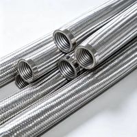 Tuyau de raccordement flexible pour arroseur, en acier inoxydable, tressé ondulé, pour système de lutte contre l'incendie, installation au plafond, sur mesure