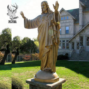 Iglesia decoración Metal artesanía religiosa de gran tamaño <span class=keywords><strong>cristiano</strong></span> Jesucristo escultura de bronce oro Jesús estatua de bronce - Product Image 1