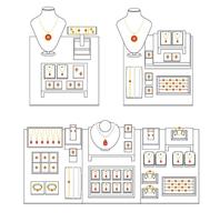 Fabricant de bijoux de mode, professionnel, blanc, pour collier, bracelet, boucles d'oreilles, présentoir