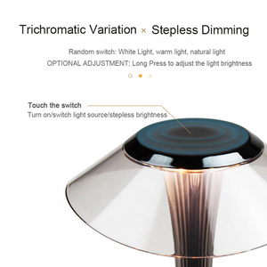 Touch Sensitive Starry Grey/<b>Rose</b> Gold LED Table Rechargeable Dimmable Night <b>Light</b> 30000 Hours Lifespan Bedside Indoor Middle - Product Image 3