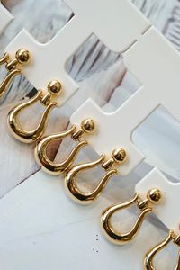 Boucles d'oreilles en or pur 18 carats en forme de fer à cheval, tendance, Au750, bijoux fins pour femmes, vente chaude Xinfly - Product Image 2