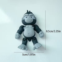 Figuras Decorativas y Regalos de Gorila Impresos en 3D con PLA, Figuras Creativas de Animal Crossing y Modelos de Actividades de Animales, Juguetes