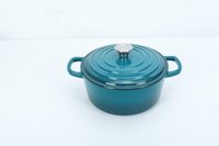 Marmite en fonte émaillée grande capacité, ronde ou ovale, pour ragoûts et casseroles, idéale comme cadeau, compatible four, gaz et induction, avec couvercle