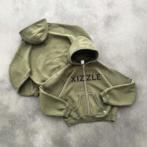Hoodies sur mesure de fabrication artisanale, poids lourd 450-500 g/m², broderie, logo riveté, coupe ample et oversize, streetwear homme, unisexe - Product Image 2