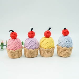 Suave felpa Cupcake juguete pastel Petit Kit De Crochet Para <span class=keywords><strong>Principiantes</strong></span> debutante Set Diy Crochet Kit con videos para <span class=keywords><strong>principiantes</strong></span> - Product Image 2