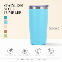 Gobelet isotherme en acier inoxydable à double paroi personnalisé en gros, 10 oz, 20 oz, 30 oz, pour café, vin, bière, tasse de voyage