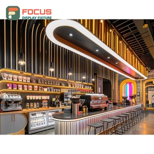 Vitrina Creativa para Café con Puerta de Vidrio en Esquina, Mueble de Madera de Roble para Productos de Panadería, Vitrina para Cafetería - Product Image 3