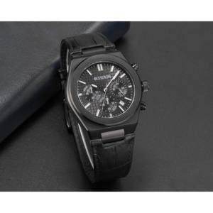 BESSERON Montre de sport étanche 100M pour homme chronographe à quartz avec bracelet en acier inoxydable et mouvement Japon VK63 - Product Image 3