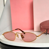 Lunettes de soleil carrées de haute qualité, légères, à monture intégrale, dégradées, avec verres, monture en métal doré, UV400, unisexe