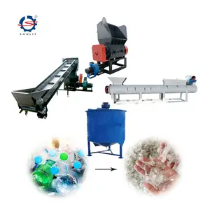 Automatic PET Bottle Flakes Recycling Washing Line Plastic Bottle Recycle Machines