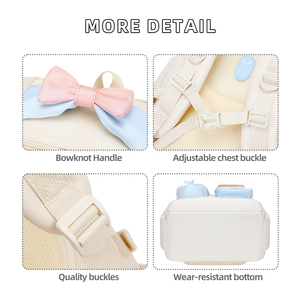Auf Lager: Preppy Schulrucksack, wasserdicht, Oxford-Material, großes Fassungsvermögen, mit Cartoon-Federmäppchen für Mittelschüler - Product Image 6