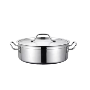 Bán buôn thương mại nhà bếp <span class=keywords><strong>Cookware</strong></span> <span class=keywords><strong>Set</strong></span> 24/26/28/30/34cm Cổ Phiếu thép không gỉ chậu hai xử lý công suất lớn 50L súp stockpot - Product Image 1