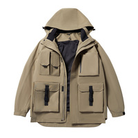 Vêtements de camping pour hommes à la mode avec logo personnalisé veste tactique trois en un respirant coupe-vent de sports d'hiver à séchage rapide