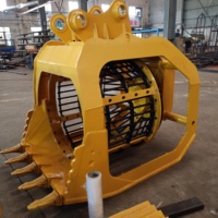 Godet de criblage rotatif hydraulique certifié CE pour excavatrice 5-35T, séparation de terre et de gravier