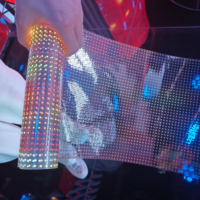 Film LED transparent flexible adhésif pour intérieur et extérieur, écran d'affichage en cristal, film LED transparent pour verre