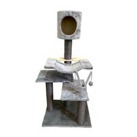 Arbre à chat de luxe nordique multicouche en bois, modèle original d'usine 2021, avec balles suspendues, vente chaude