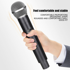 Bekboes Direct 2 canaux <span class=keywords><strong>mini</strong></span> système de microphone à main enregistrement de chant microphone sans fil UHF professionnel - Product Image 4