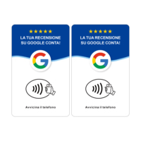 Carte NFC de commentaires Google en espagnol, français, italien – Carte d'évaluation client 5 étoiles pour restaurants, cafés et entreprises