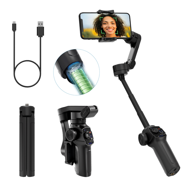 Wholesale 2025 L9 AI Tracking 3-Axis Phone Gimbal Stabilizer 2000mAh Battery Built-in Extension Rod for Vlogging Live Streaming