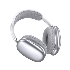 Silver <b>Bluetooth</b> Over-Ear Headphones With <b>Aux</b> Input - Product Image 2