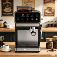 Cafetera Espresso Anbolife de 20 Bares con Molinillo Integrado, Control de Temperatura PID Automático, Termobloque OEM